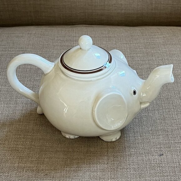 Fitz And Floyd Vtg Elephant Teapot Ceramic 1976 Japan 16oz - Picture 2 of 14